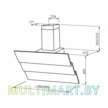 Вытяжка ZorG Technology Troy 750 90 (бежевый) картинка 2